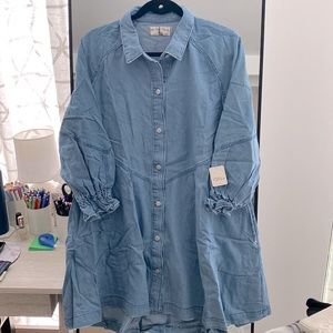 Free People Denim Dress with Pockets (NWT)